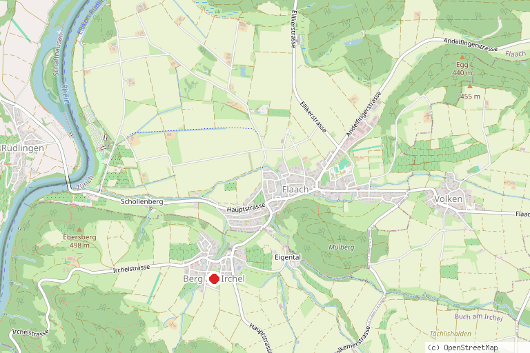 Karte mit der Lage von Greifvogelstation Berg am Irchel