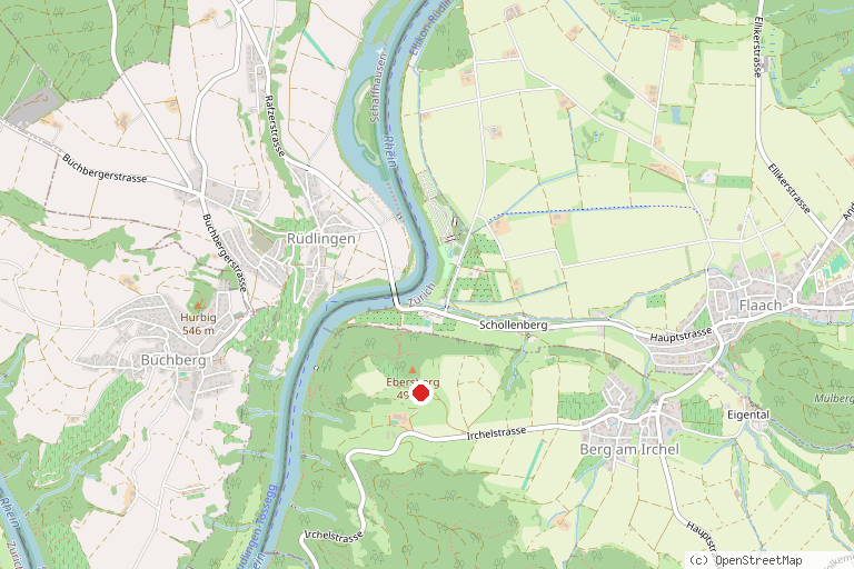 Karte mit der Lage von Festung Ebersberg