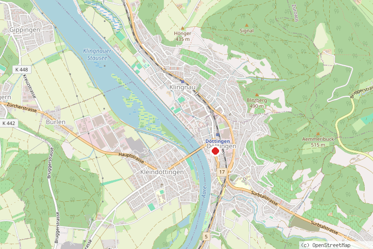 Karte mit der Lage von Winzerfest Döttingen