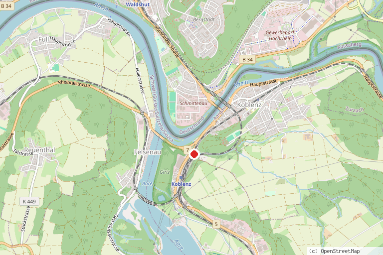 Karte mit der Lage von Historisches Lokdepot Koblenz