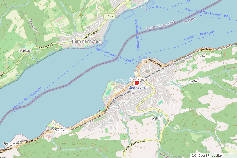 Karte mit der Lage von Thurgauer Fabelweg