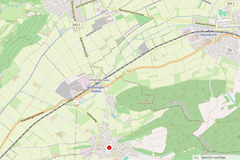 Karte mit der Lage von Genussweg Wilchingen–Osterfingen