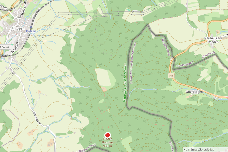Karte mit der Lage von Hoher Randen